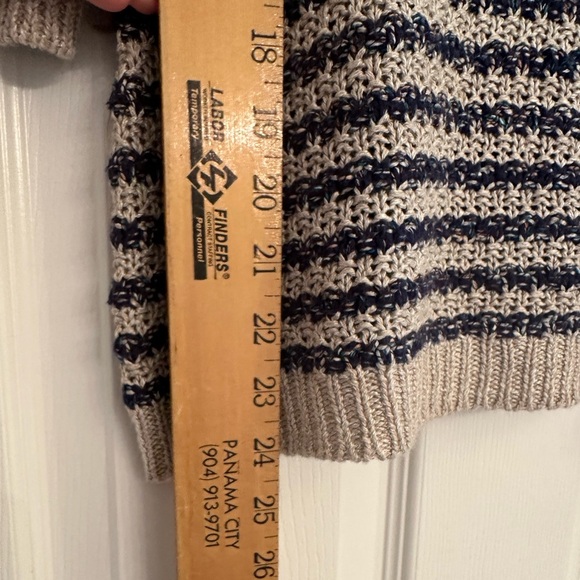 Coldwater Creek Black and Cream Striped Sweater - Picture 6 of 6